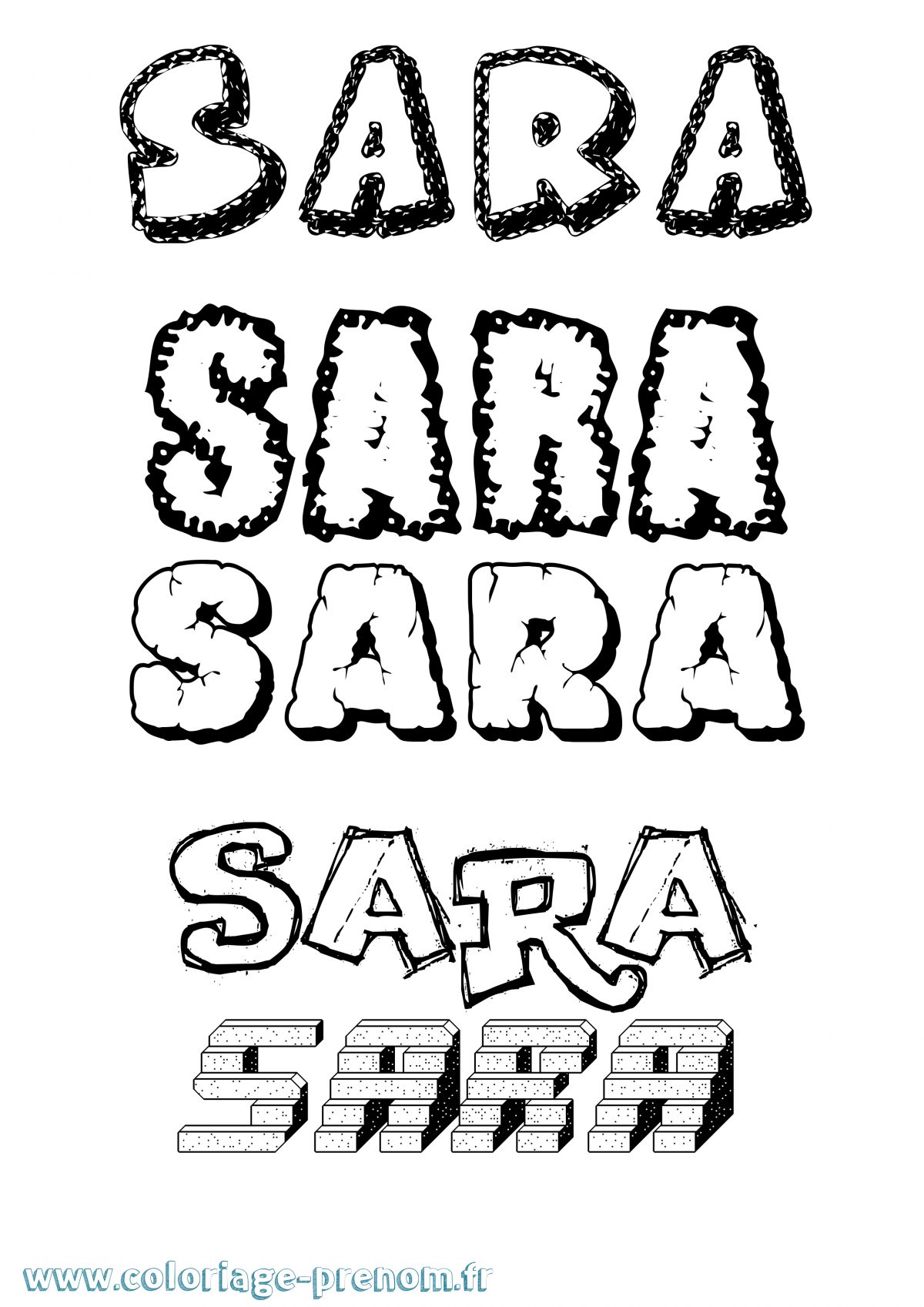 Coloriage Du Prénom Sara : À Imprimer Ou Télécharger tout Coloriage Prénom