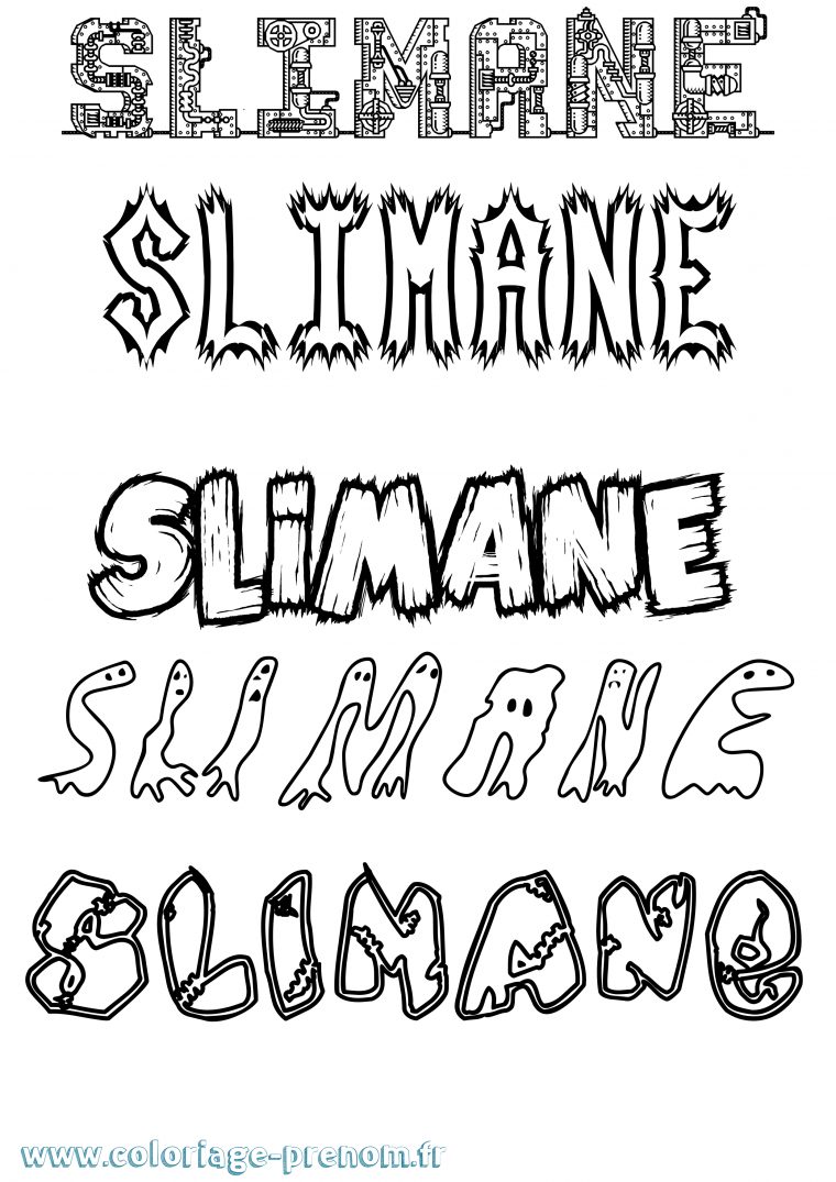 Coloriage Du Prénom Slimane : À Imprimer Ou Télécharger tout Coloriage De Prenom