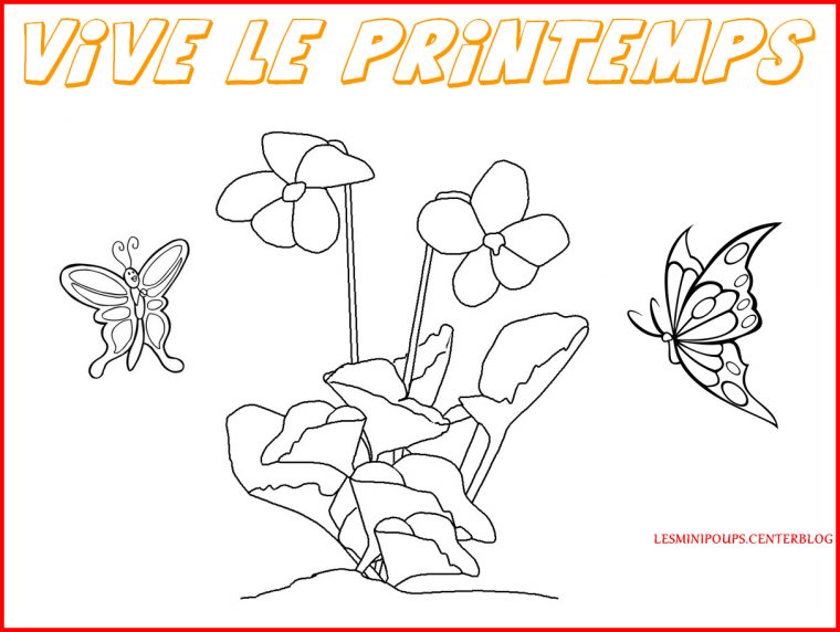 Coloriage Du Printemps pour Coloriage Du Printemps