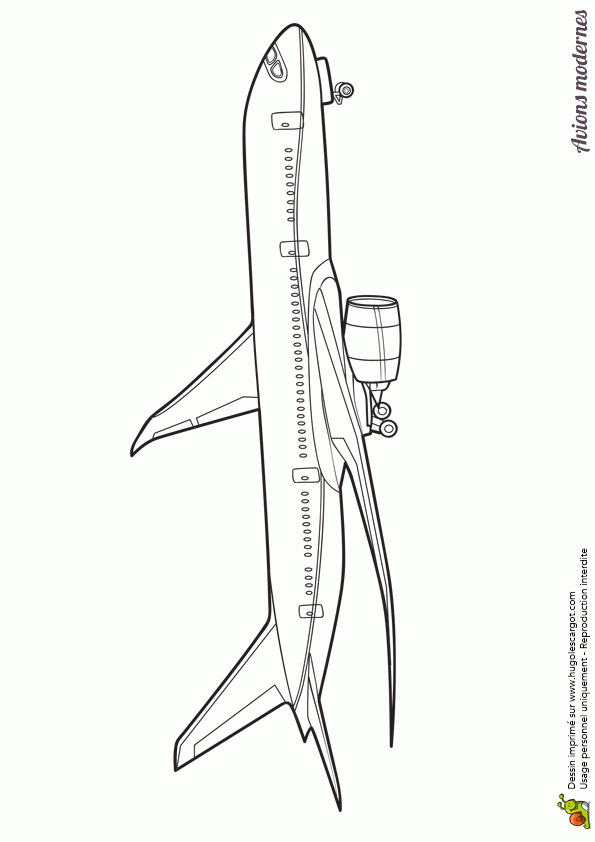 Coloriage D&amp;#039;Un Avion Moderne, Un Airbus à Avion Coloriage 