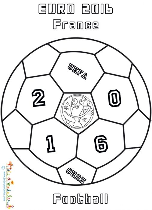 Coloriage D'Un Ballon Euro 2016 De Football - Coloriage destiné Ballon De Foot A Imprimer
