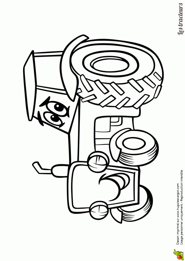 Coloriage D&amp;#039;Un Petit Tracteur De Dessins Animés dedans Dessin À Imprimer Tracteur 
