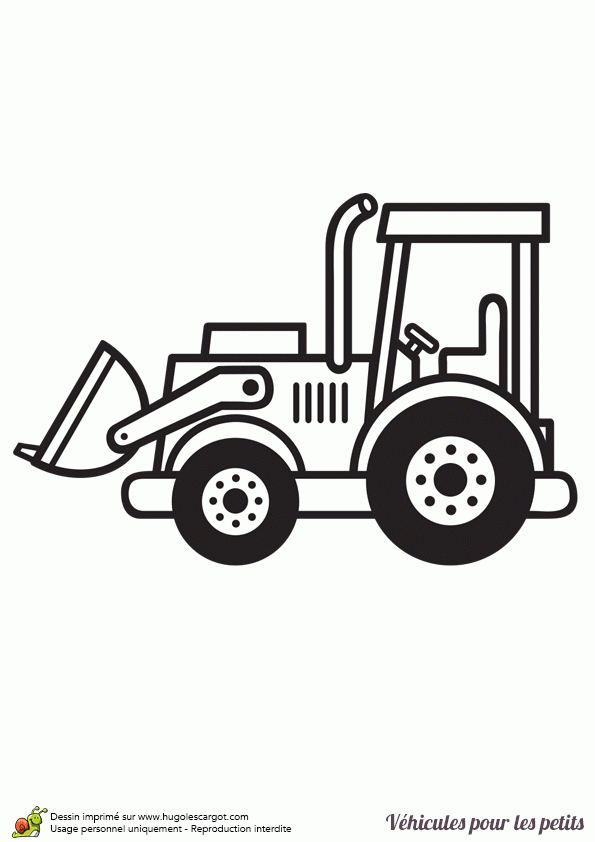 Coloriage D&amp;#039;Un Véhicule Pour Les Petits, Un Tracteur pour Dessin À Imprimer Tracteur 