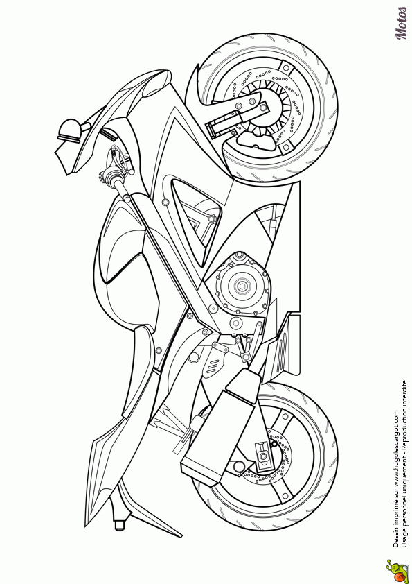 Coloriage D&amp;#039;Une Moto Japonaise Pour La Course dedans Dessin À Peindre À Imprimer 