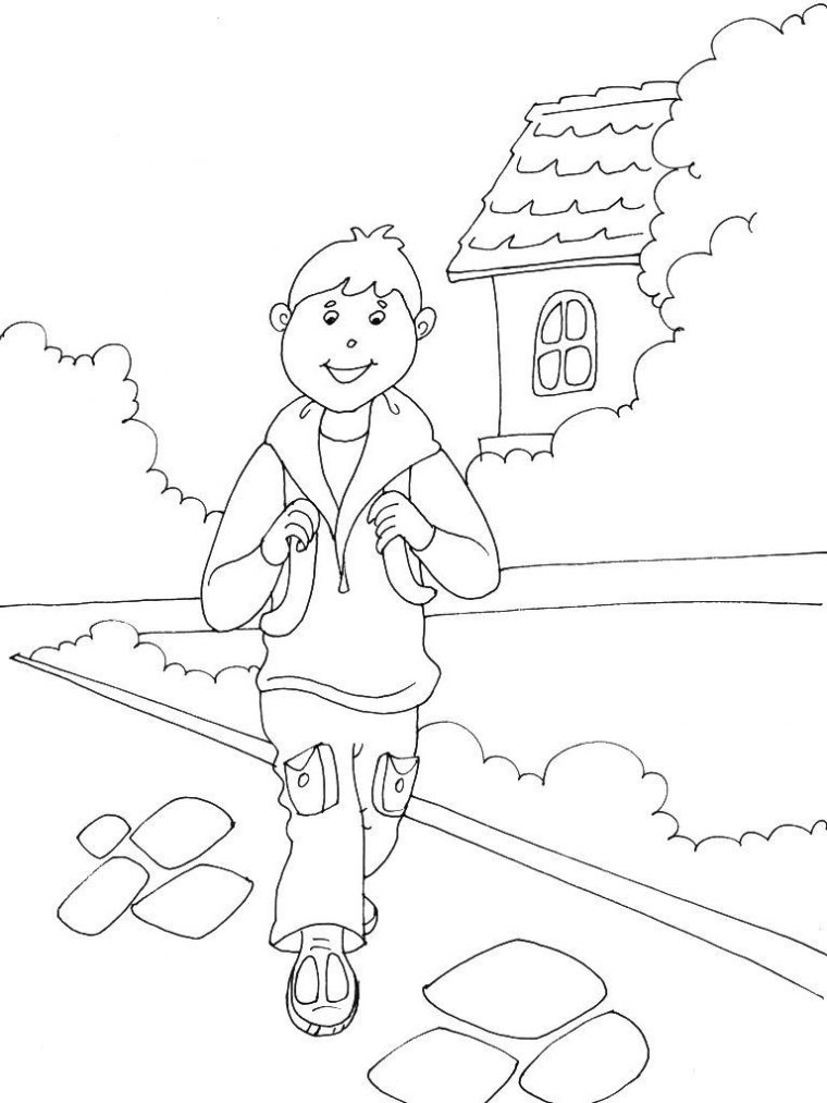 Coloriage Ecole 17 – Coloriage Ecole – Coloriages Metiers tout Coloriage École