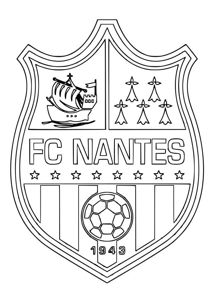 Coloriage Écusson Fc Nantes À Imprimer avec Coloriage De Drapeau À Imprimer 