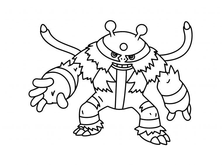 Coloriage Élekable Pokemon À Imprimer tout Coloriages Gratuit À Imprimer