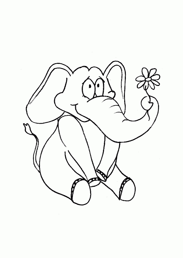 Coloriage Elephant Fleur Sur Hugolescargot destiné Coloriage Elephant