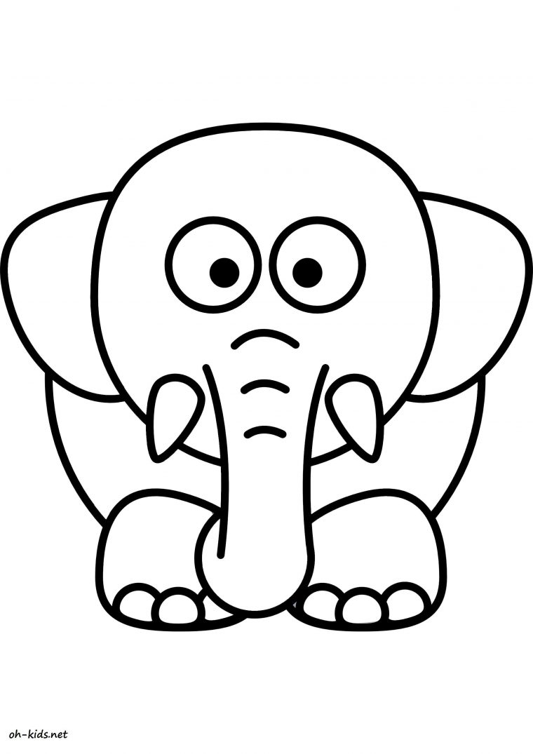 Coloriage Éléphant – Oh Kids Fr avec Dessin D Éléphant À Colorier