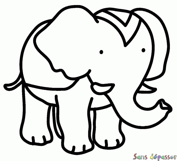 Coloriage Éléphant - Sans Dépasser encequiconcerne Coloriage 2 Ans A Imprimer Gratuit 