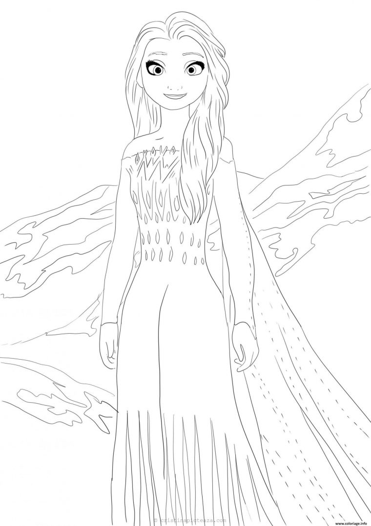 Coloriage Elsa Avec Des Pouvoirs Magiques Dessin La Reine concernant Image De Coloriage