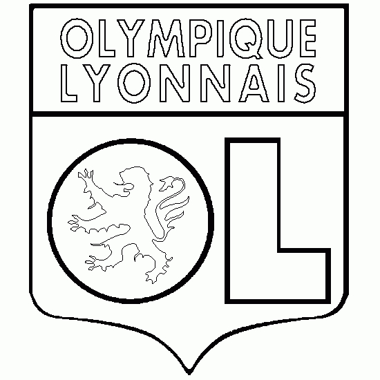 Coloriage Emblème Olympique Lyonnais - Coloriages D dedans Coloriage Ecusson Foot