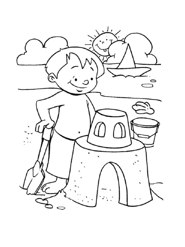 Coloriage Enfant À La Plage À Imprimer dedans Coloriage Enfants A Imprimer 