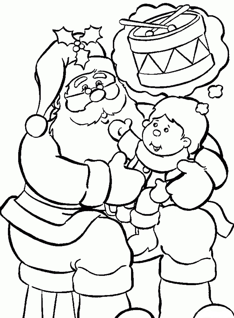 Coloriage Enfant Dans Les Bras Du Père Noël À Imprimer encequiconcerne Dessin Du Pere Noel 