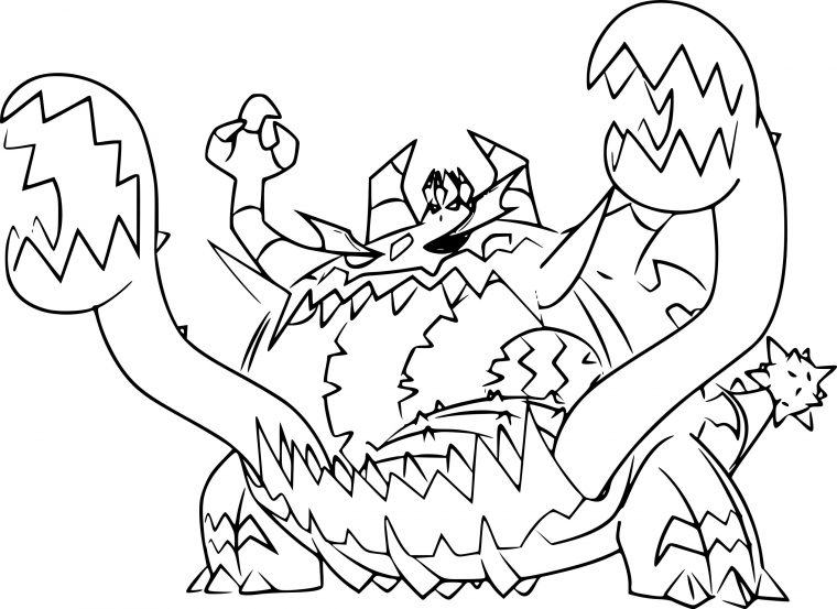 Coloriage Engloutyran Pokemon À Imprimer intérieur Modèle Coloriage