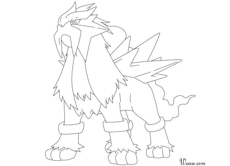 Coloriage Entei Pokemon Légendaire À Imprimer Et Colorier intérieur Image Pokemon À Imprimer En Couleur