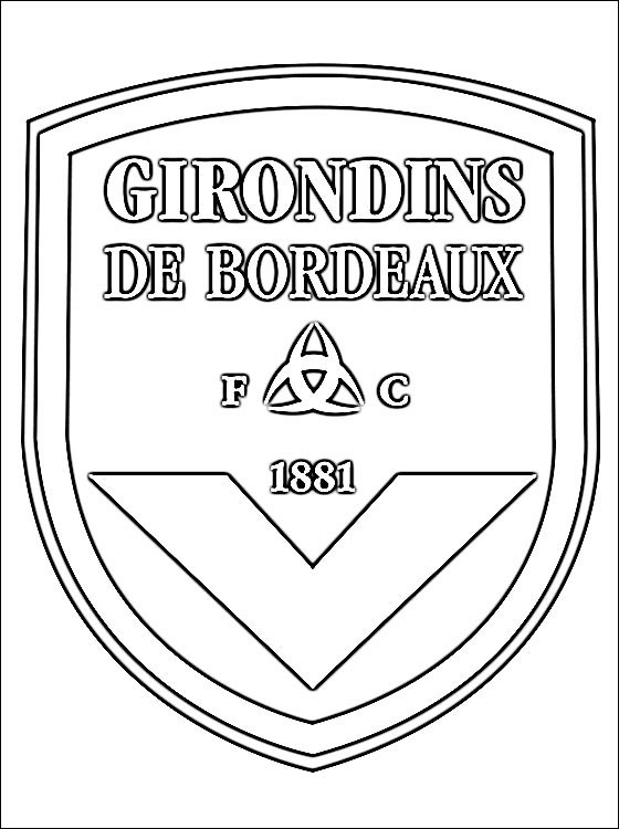 Coloriage Équipe De Girondins De Bordeaux Dessin Gratuit À concernant Coloriage De Drapeau À Imprimer