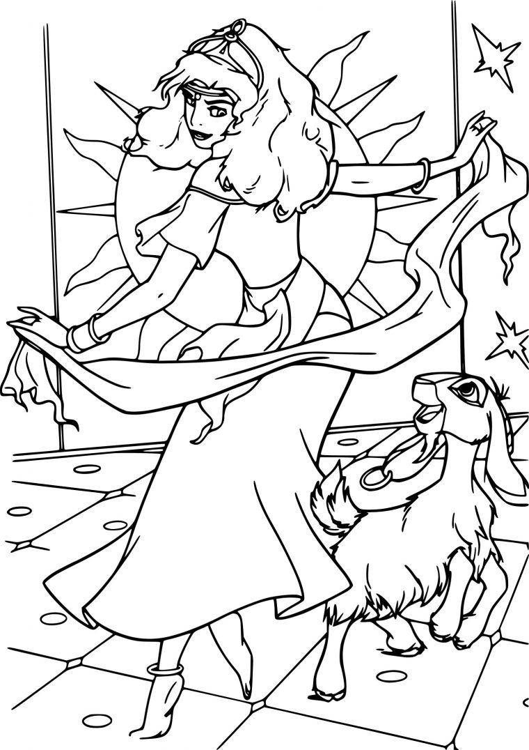 Coloriage Esmeralda Note Dame De Paris À Imprimer tout Des Coloriage