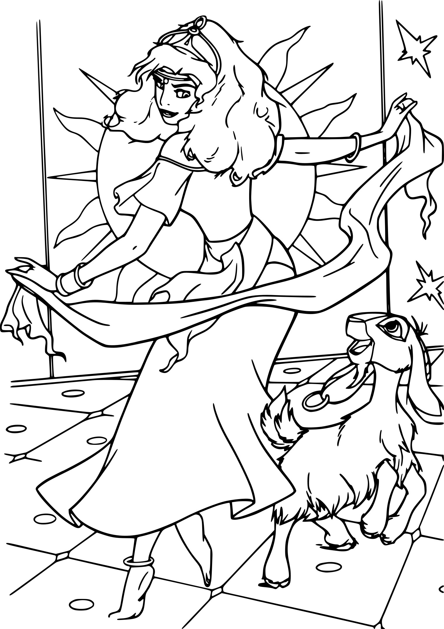 Coloriage Esmeralda Note Dame De Paris À Imprimer tout Des Coloriage 