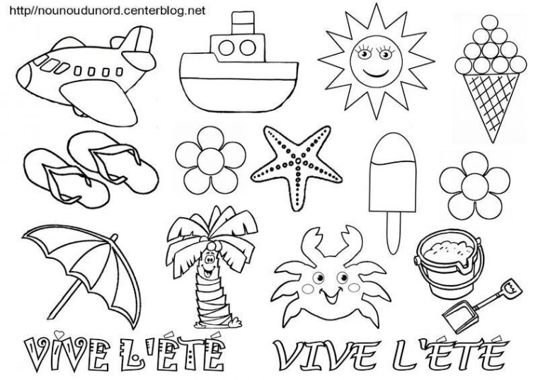 Coloriage Été – Assistante Maternelle Argenteuil – Orgemont tout Coloriage Été