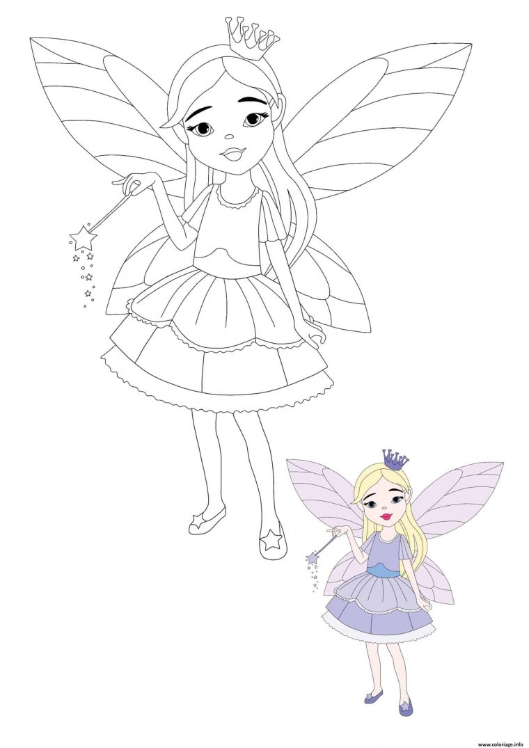 Coloriage Fairy Princesse Dessin Princesse À Imprimer avec Coloriage Imprimer Gratuit