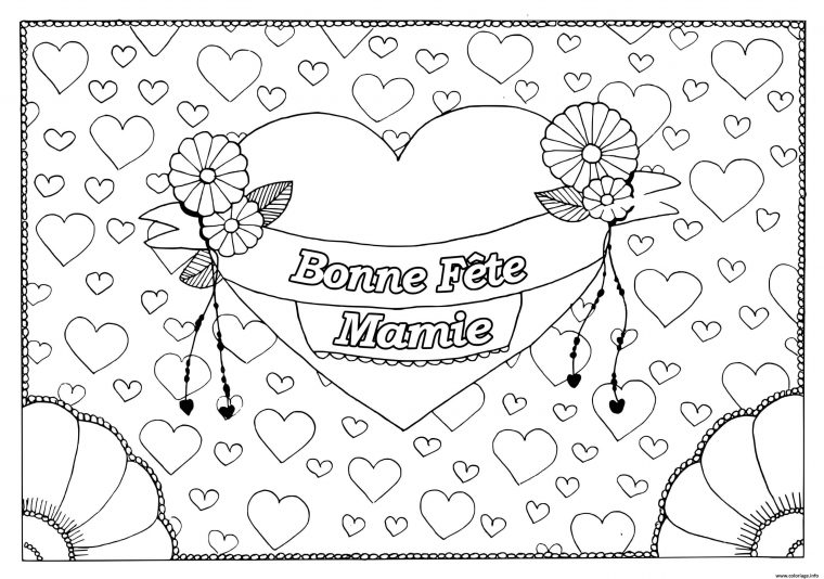 Coloriage Fete Des Mamies Grand Mere Dessin Fete Des avec Dessin De Fete A Imprimer