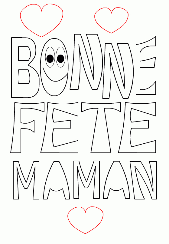 Coloriage  Fête Des Mères  Bonne-Fete-Maman-39 tout Coloriage Bonne Fete Maman 