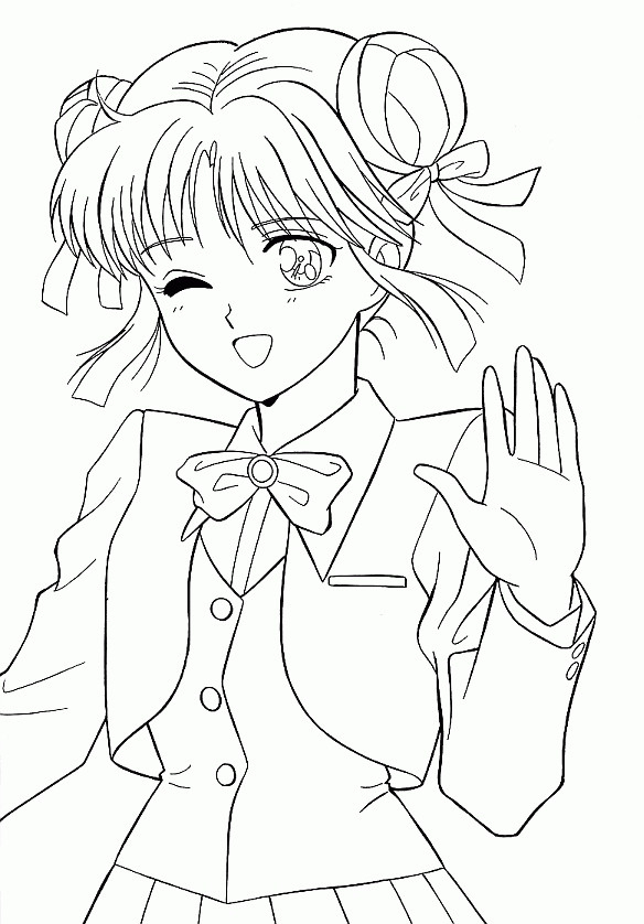 Coloriage Fille Manga Magnifique Dessin Gratuit À Imprimer pour Coloriage De Fille À Imprimer