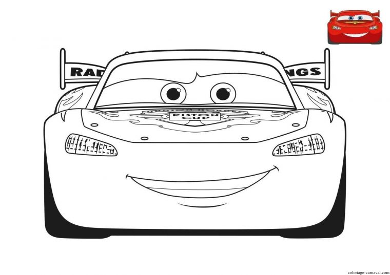 Coloriage Film Cars 3 Flash Mcqueen Voiture Rouge Dessin avec Coloriage Voiture