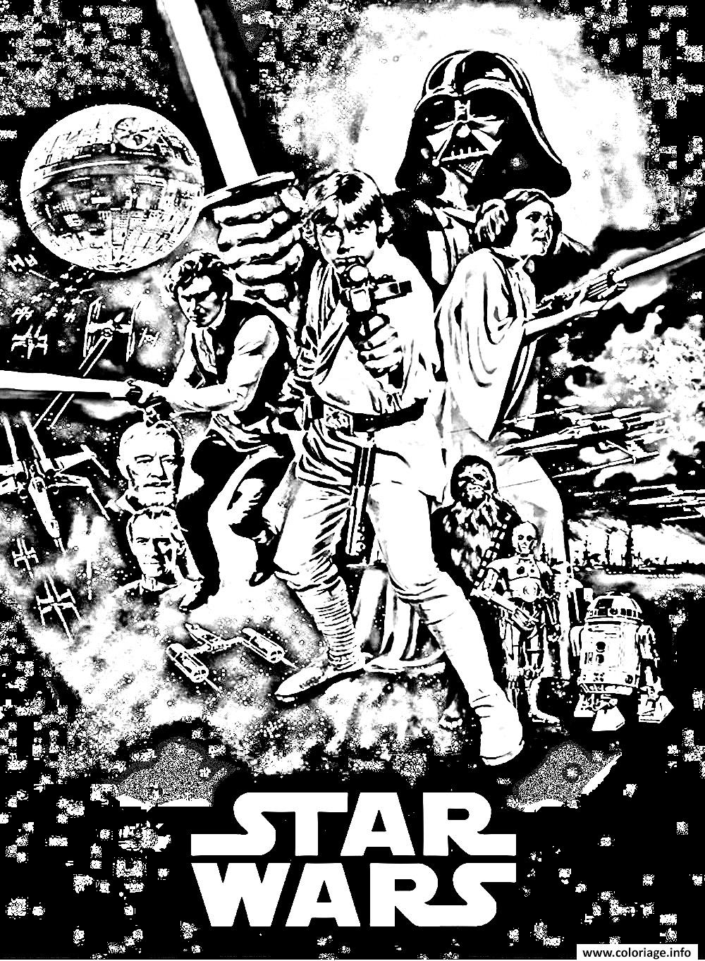 Coloriage Film Star Wars Episode 4 Dessin Star Wars À Imprimer à Dessin Star Wars À Colorier 