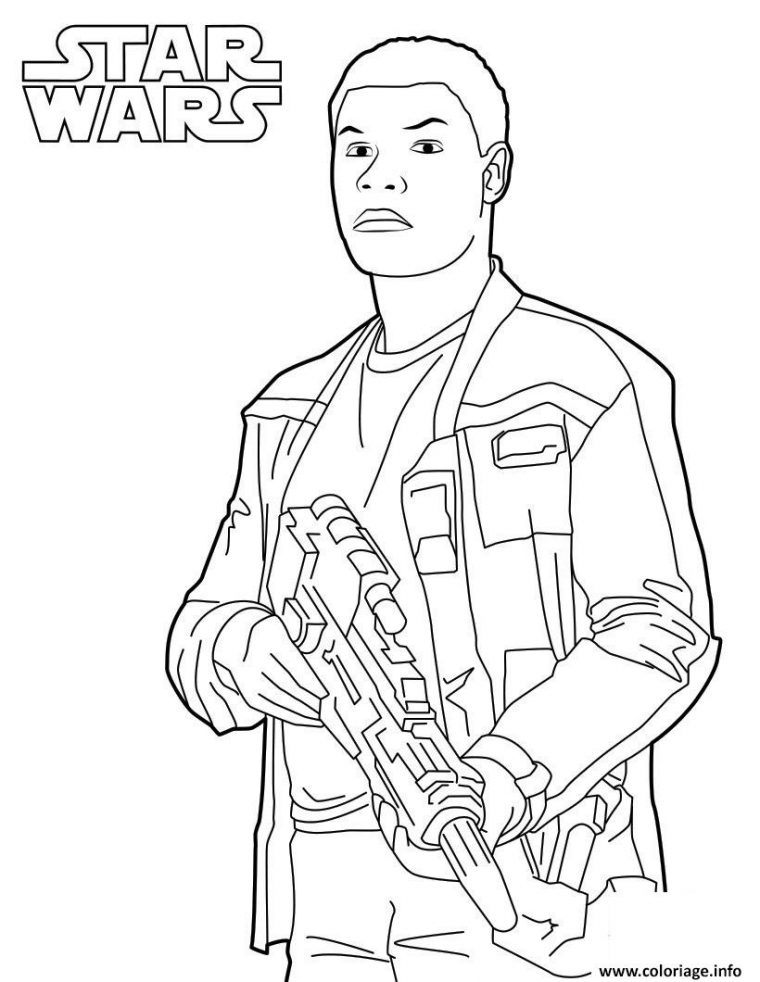 Coloriage Finn Star Wars 7 Dessin Star Wars À Imprimer pour Coloriage Star Wars À Imprimer