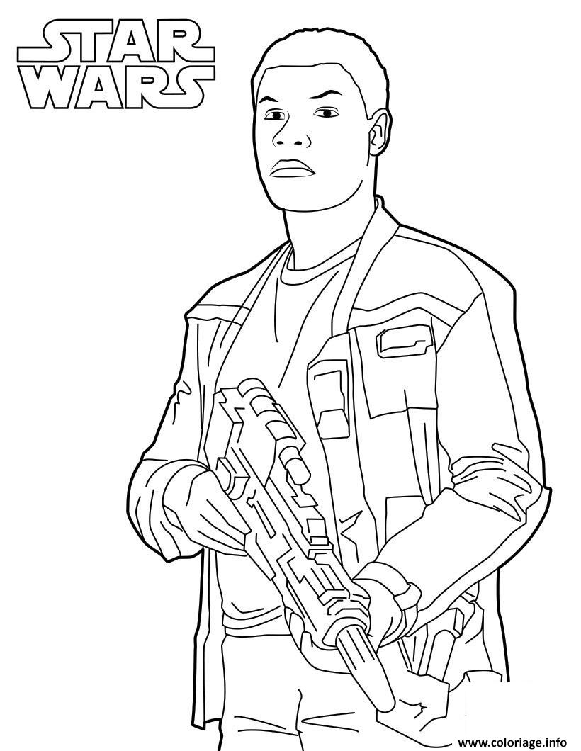 Coloriage Finn Star Wars 7 Dessin Star Wars À Imprimer pour Coloriage Star Wars À Imprimer 