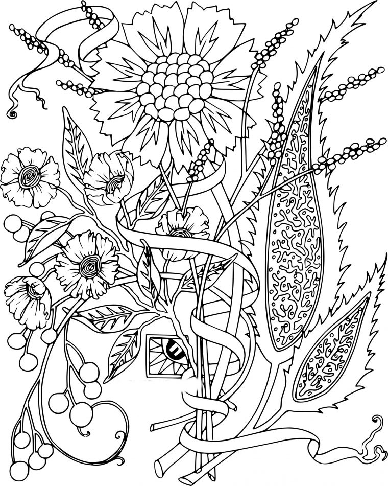 Coloriage Fleur Adulte À Imprimer tout Dessin Des Fleurs A Imprimer