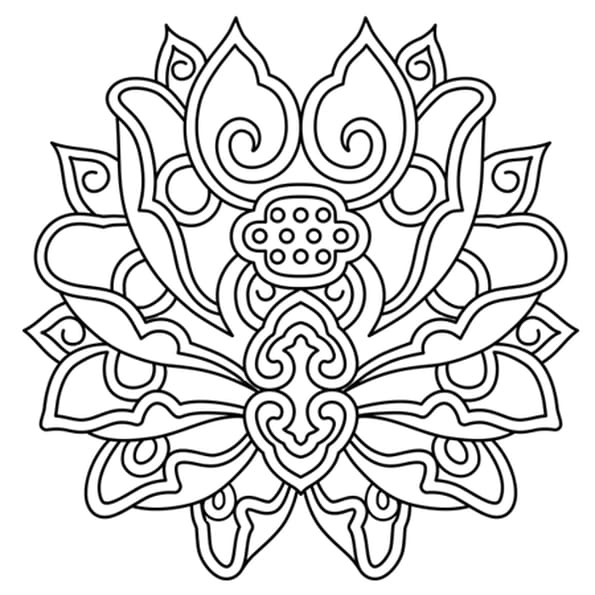 Coloriage Fleur De Lotus Mandala En Ligne Gratuit À Imprimer dedans Coloriage De Fleurs À Imprimer Gratuit