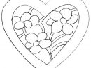 Coloriage Fleur St-Valentin Dessin Gratuit À Imprimer à Coloriage De Coeur À Imprimer