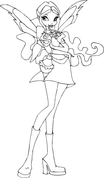 Coloriage Flora Charmix Winx À Imprimer destiné Coloriage De Winx À Imprimer