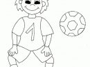 Coloriage Footballeur Foot Foot Enfant Sourire Dessin dedans Coloriage Magique Foot