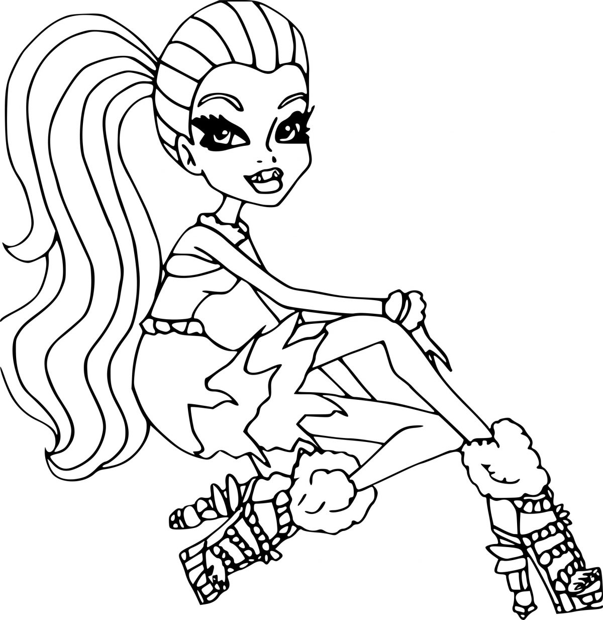 Coloriage Fr: 10+ Coloriage Ã Imprimer Gratuit De Monster High encequiconcerne Coloriage Monster High