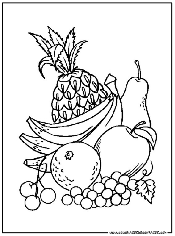 Coloriage Fruits D'Automne Maternelle concernant Coloriage Fruits Exotiques