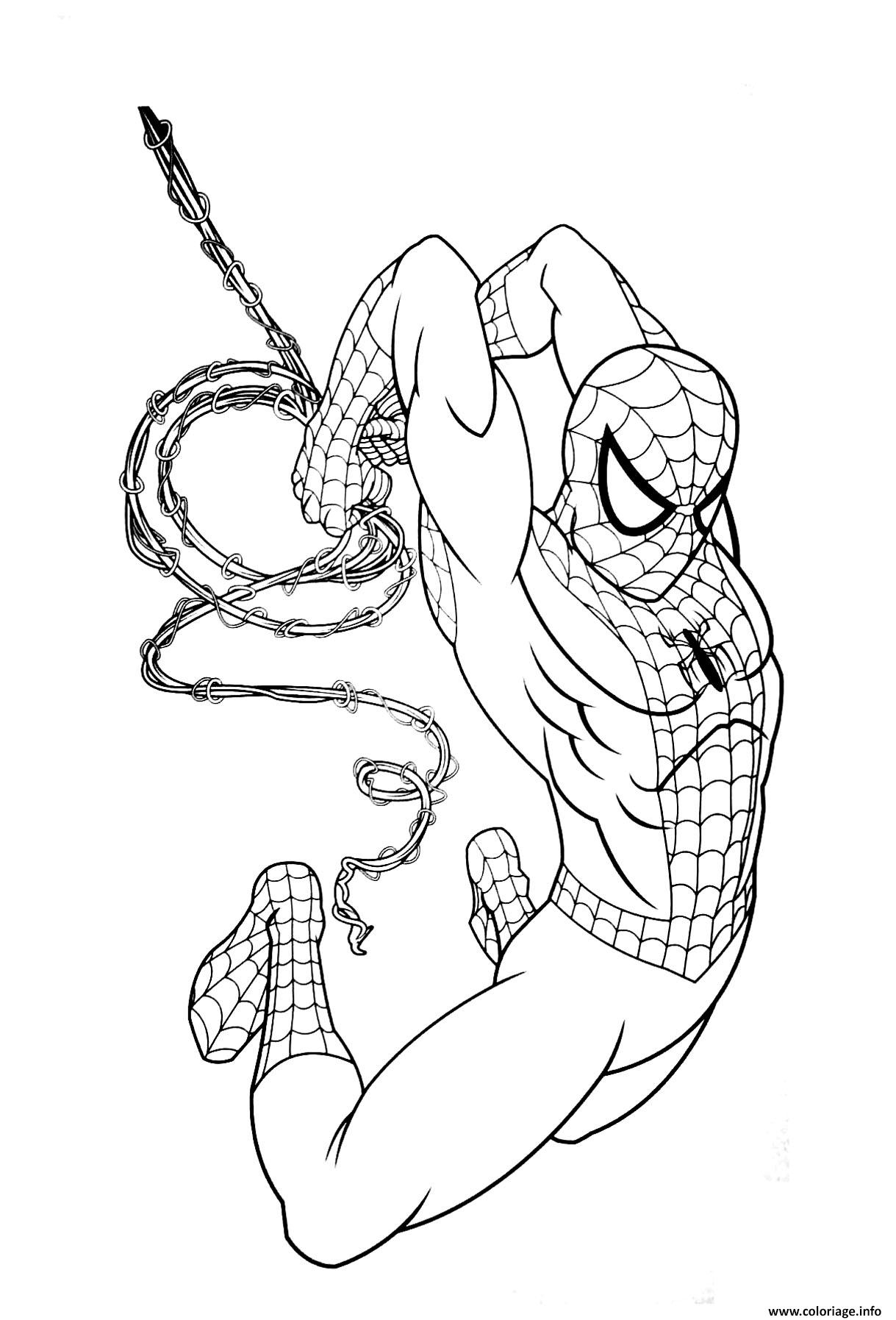 Coloriage Garcon Super Heros Marvel Spiderman Dessin Super dedans Coloriage De Super Heros 