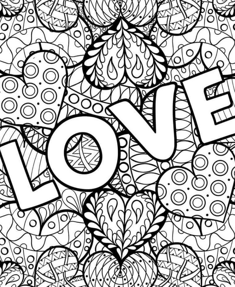 Coloriage Géant Pour Enfants Et Adultes, Amour, Love serapportantà Coloriage Enfan