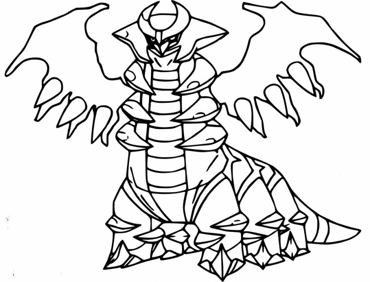 Coloriage Giratina Pokemon À Imprimer avec Dessin À Colorier Pokemon