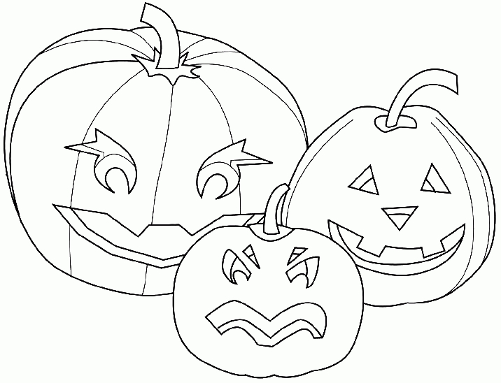 Coloriage Gratuit D&amp;#039;Images De Citrouilles D&amp;#039;Halloween à Coloriage Citrouille Halloween 