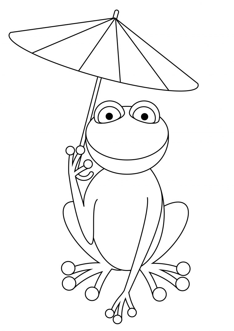 Coloriage Grenouille Marrante À Imprimer pour Grenouille Dessin