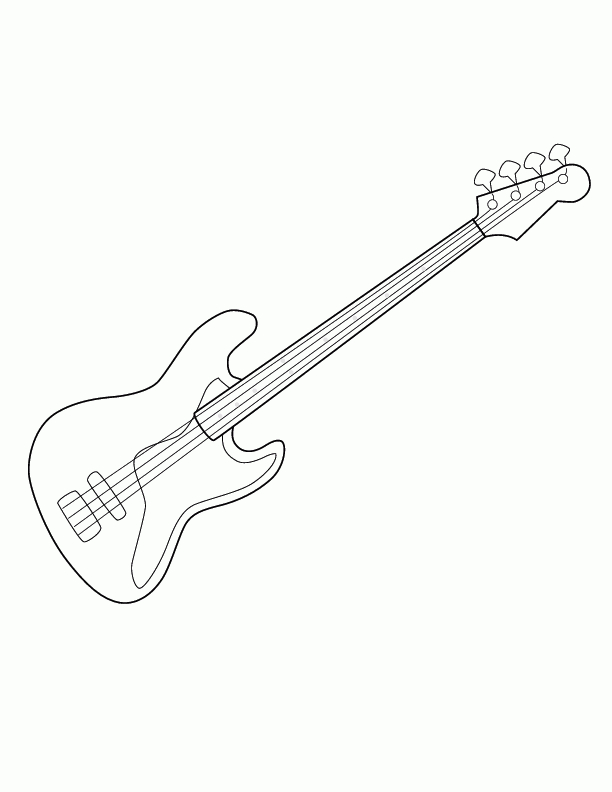 Coloriage Guitare Gratuit À Imprimer Et Colorier intérieur Dessin Guitare Facile 