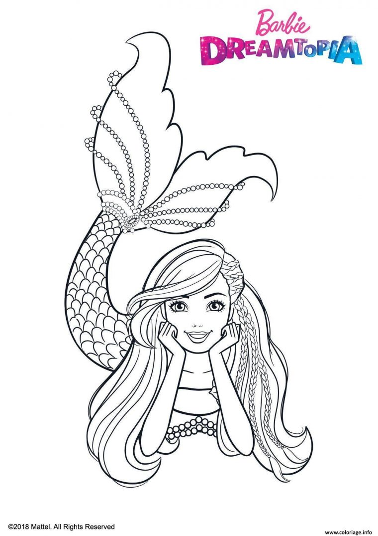 Coloriage Gulli Barbie Sirene Multicolore Dessin Gulli À tout Colloriage A Imprimer