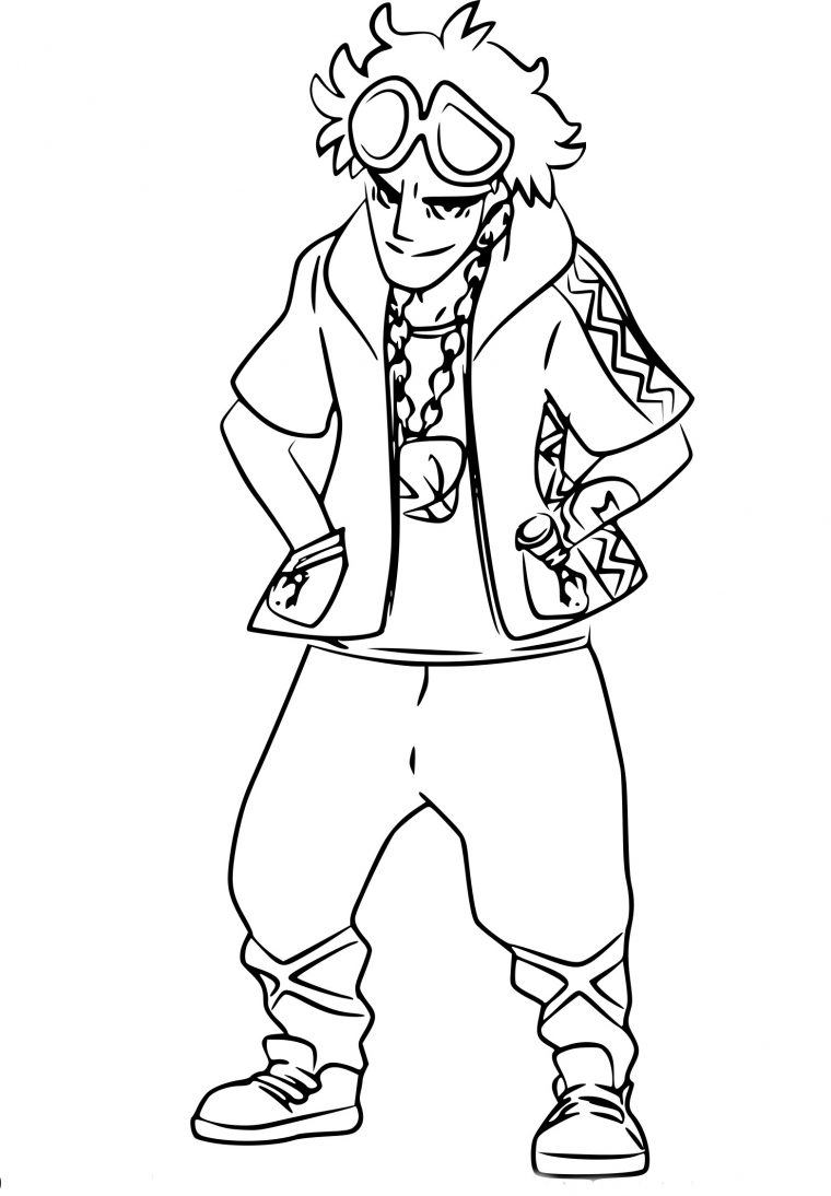 Coloriage Guzma Team Skull Pokemon À Imprimer concernant Coloriag