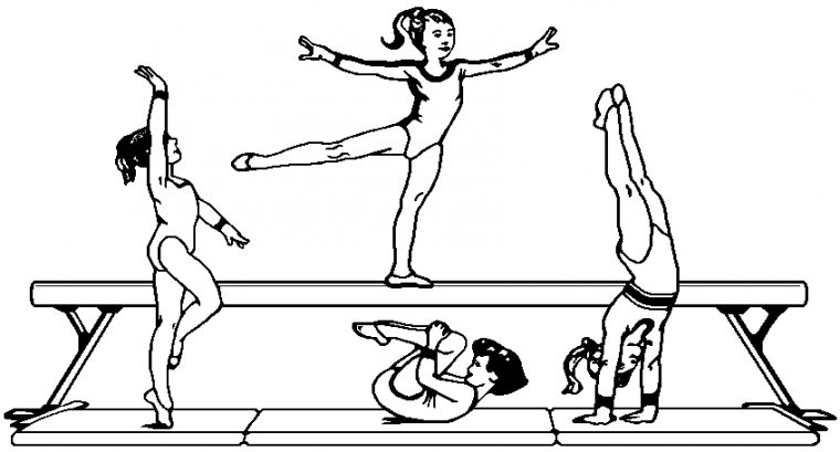 Coloriage Gymnastique dedans Coloriage De Gym