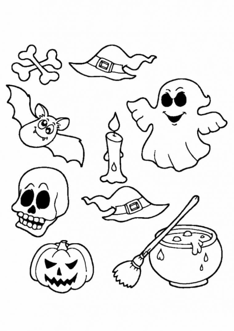 Coloriage Halloween  15 Images À Imprimer Gratuitement à Coloriage Halloween A Imprimer