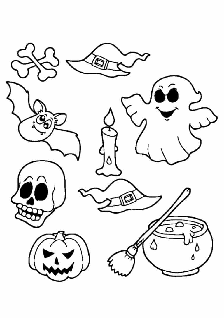 Coloriage Halloween  15 Images À Imprimer Gratuitement à Coloriage Halloween A Imprimer 